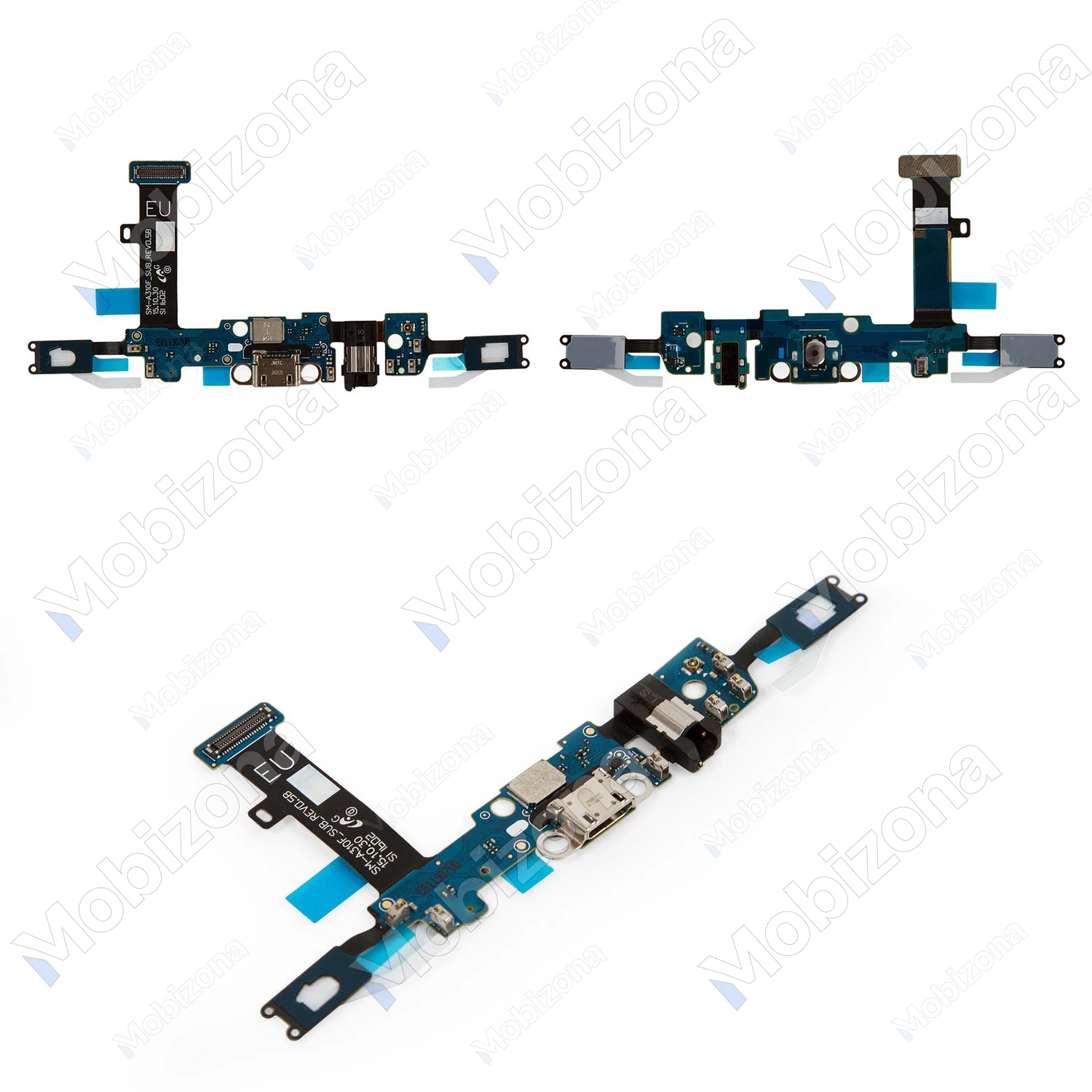 Samsung Galaxy A3 (2016) Charging Port, Headphone Jack, Microphone and Touch Sensors (Flex Cable)