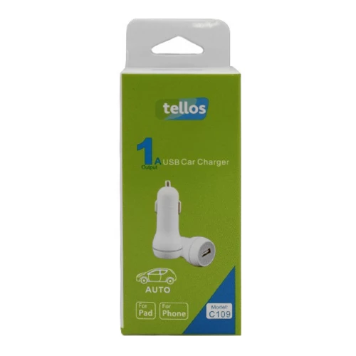 Automobilinis įkroviklis USB Tellos C109 (1.0A)