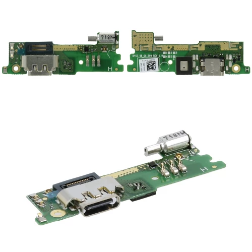 Sony Xperia XA1 įkrovimo lizdas, mikrofonas ir vibro motoras (PCB plokštė)