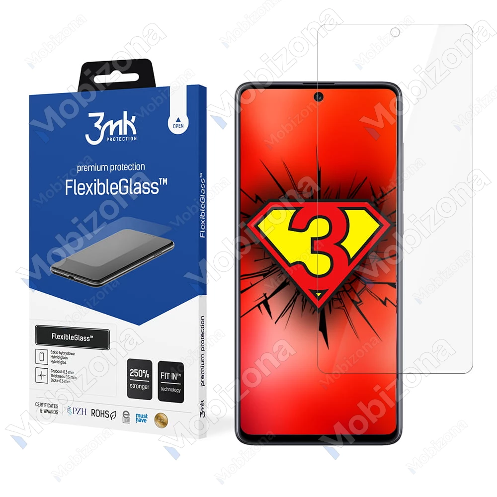 Samsung Galaxy A71, Note 10 Lite apsauginis hibridinis stiklas 3MK FlexibleGlass