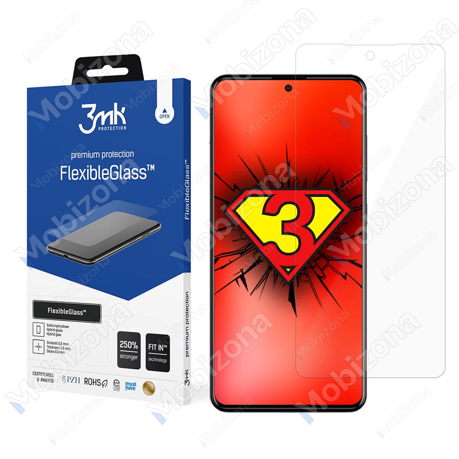 Samsung Galaxy A72 apsauginis hibridinis stiklas 3MK FlexibleGlass