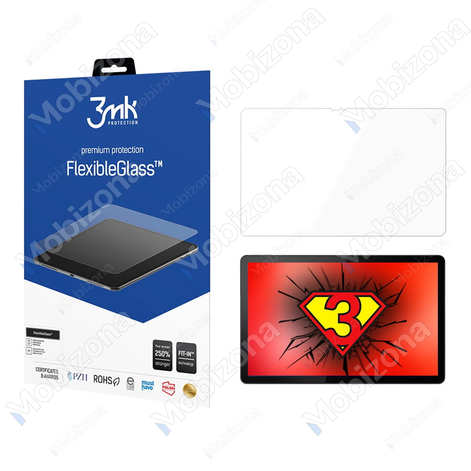 Lenovo Tab P11 TB-J606, Tab P11 5G TB-J607Z, Tab P11 Plus TB-J616 apsauginis hibridinis stiklas 3MK FlexibleGlass