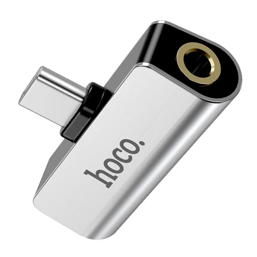 Type-C - Type-C, 3.5mm (AUX) adapteris Hoco LS26 Audio Converter Type-C - Type-C, 3.5mm (AUX) adapteris Hoco LS26 Audio Converter