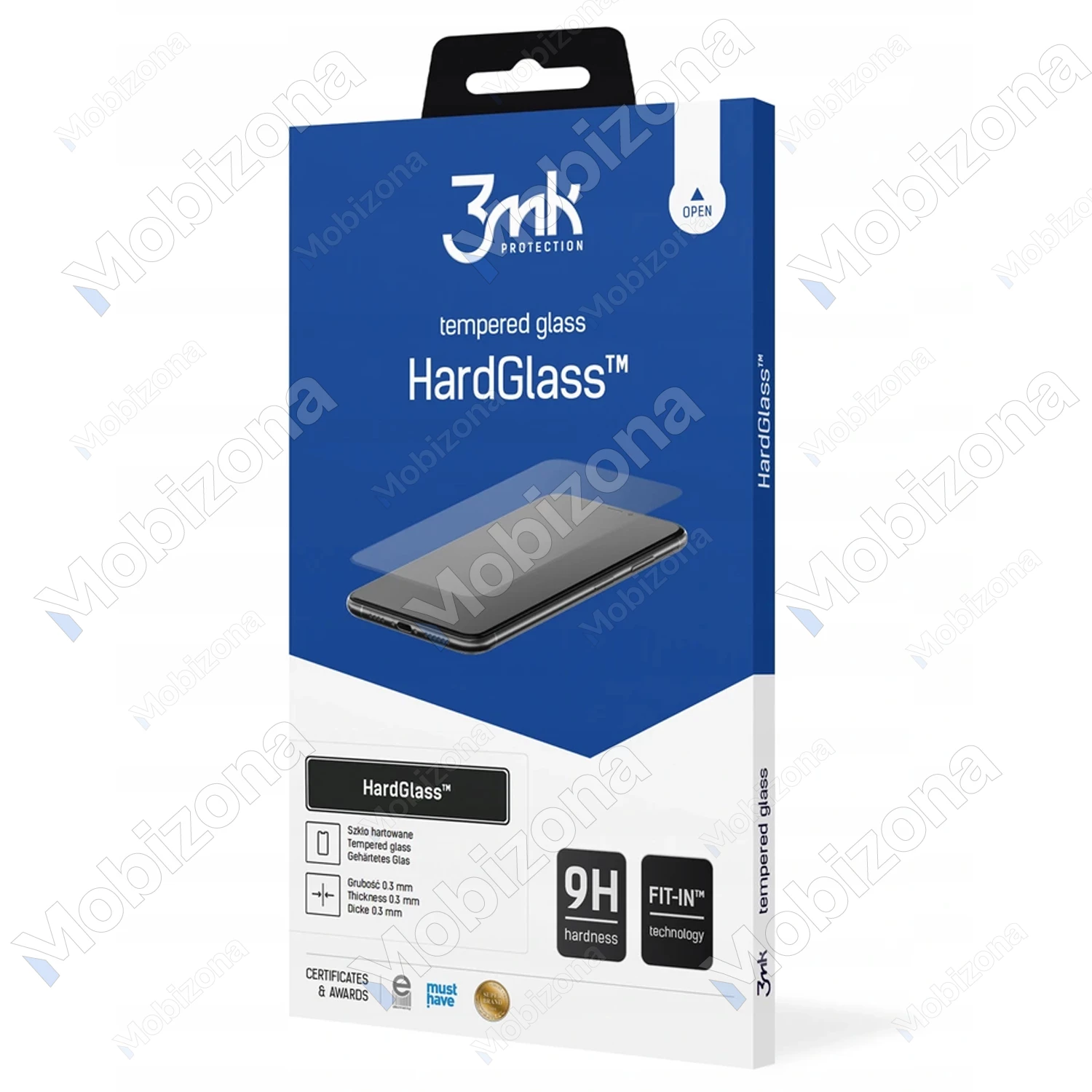iPhone 13, iPhone 13 Pro, iPhone 14, iPhone 16e, iPhone 17e apsauginis stiklas 3MK HardGlass