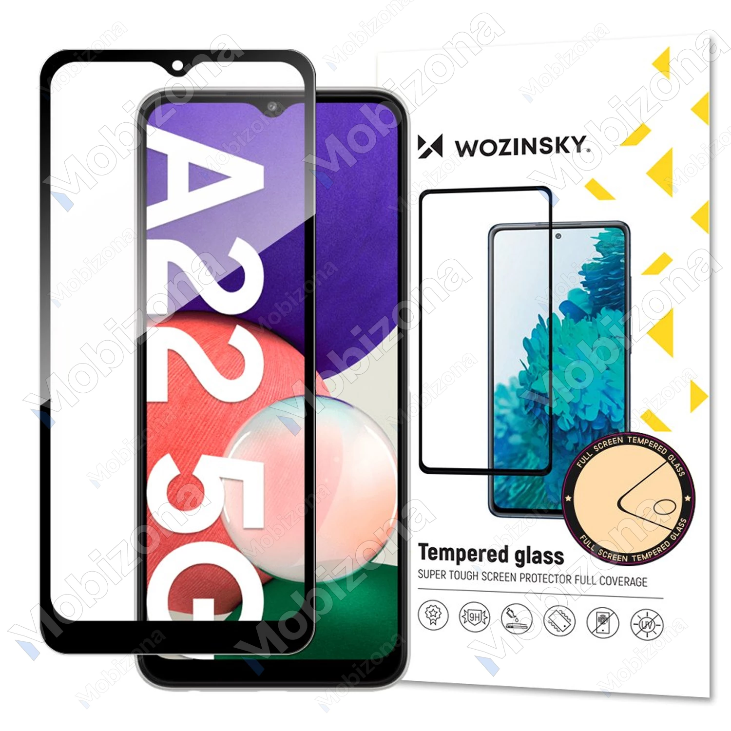 Samsung Galaxy A22 5G apsauginis stiklas Wozinsky 5D Full Glue