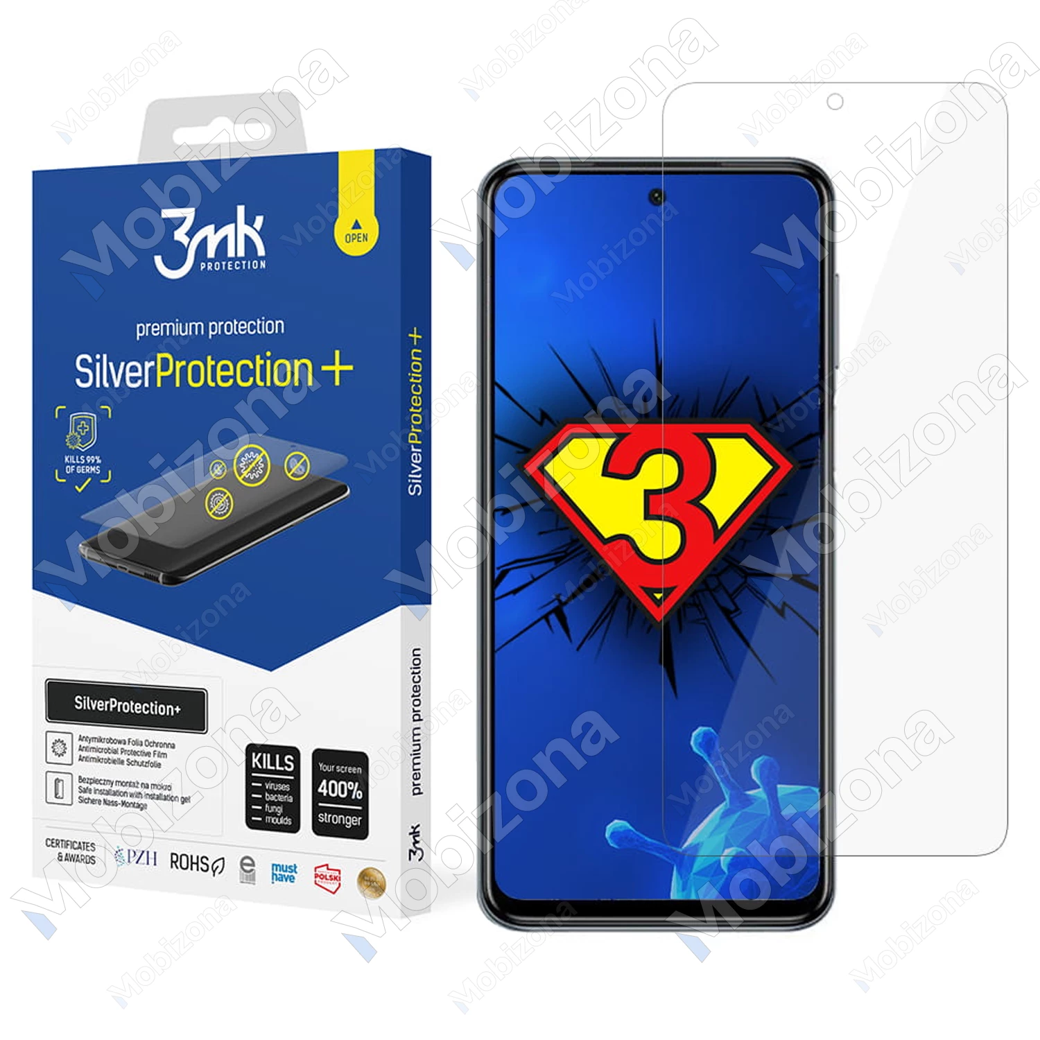 Xiaomi Redmi Note 10 Pro, Redmi Note 10 Pro Max apsauginė plėvelė 3MK SilverProtection+
