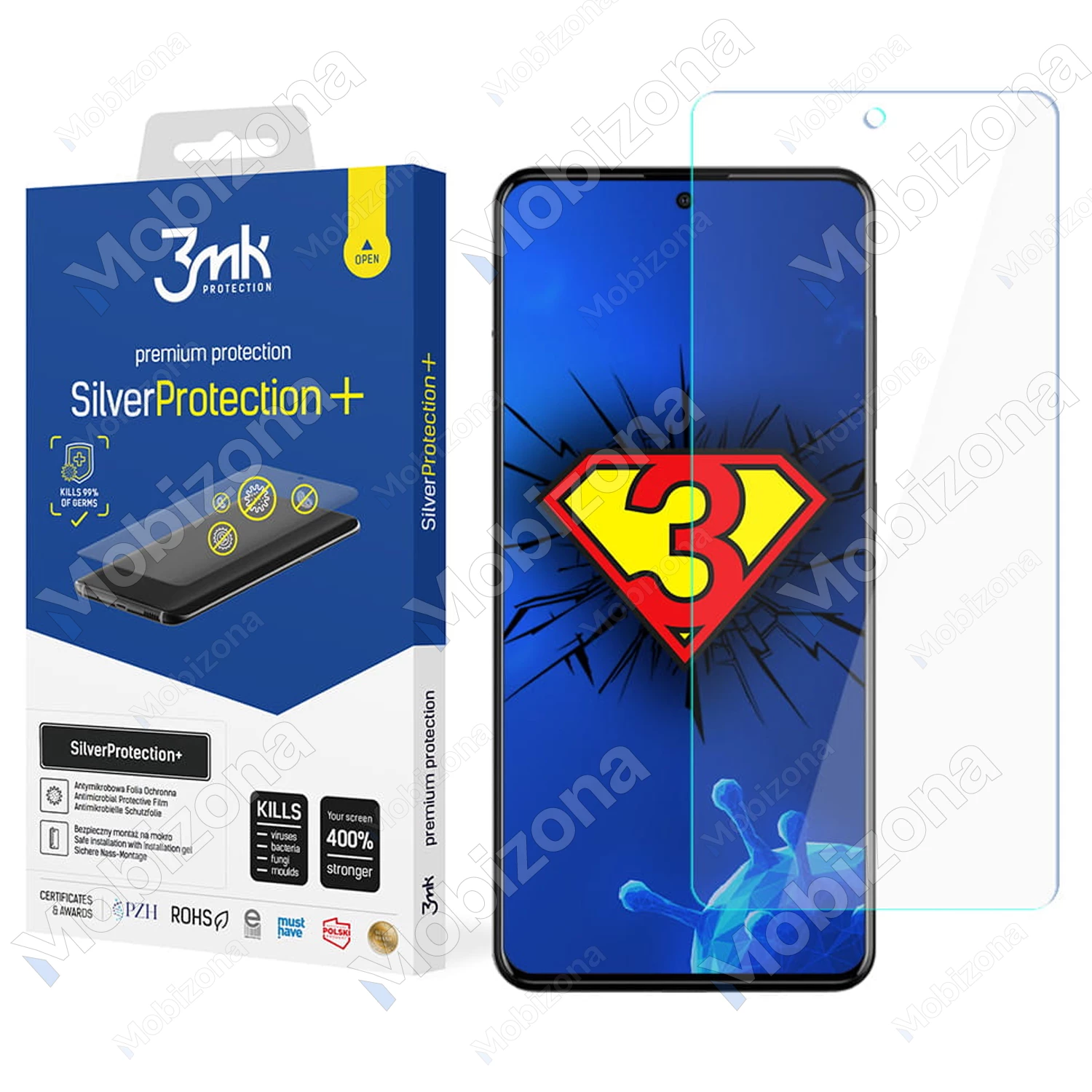 Samsung Galaxy A72 apsauginė plėvelė 3MK SilverProtection+