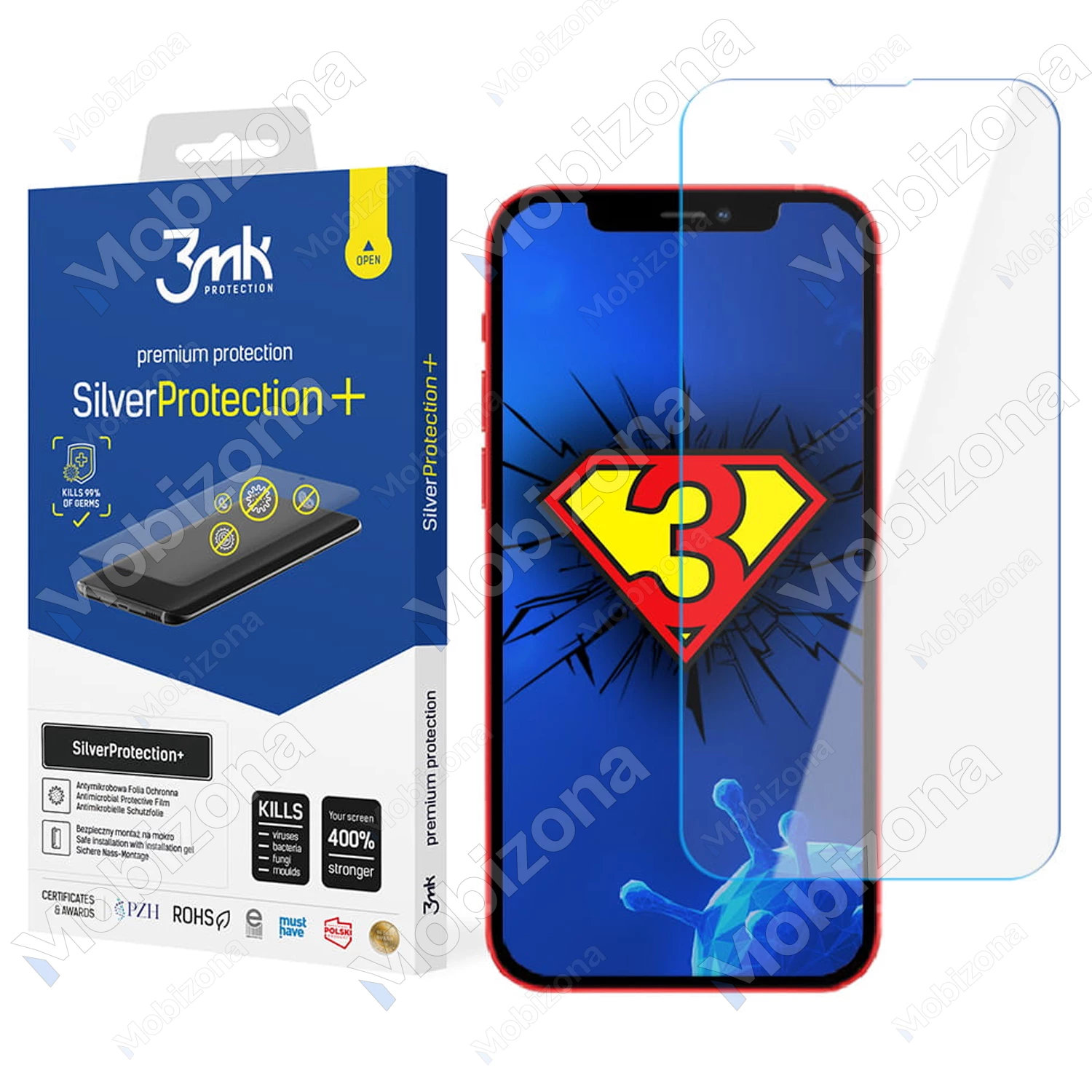 iPhone 13 Screen Protector Film 3MK SilverProtection+