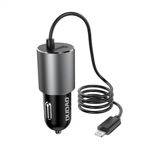 Automobilinis įkroviklis USB su Apple Lightning laidu Dudao R5Pro (3.4A)