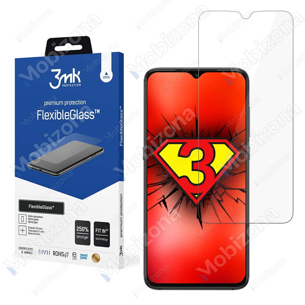 Xiaomi Redmi 9A, 9C, 9i apsauginis hibridinis stiklas 3MK FlexibleGlass