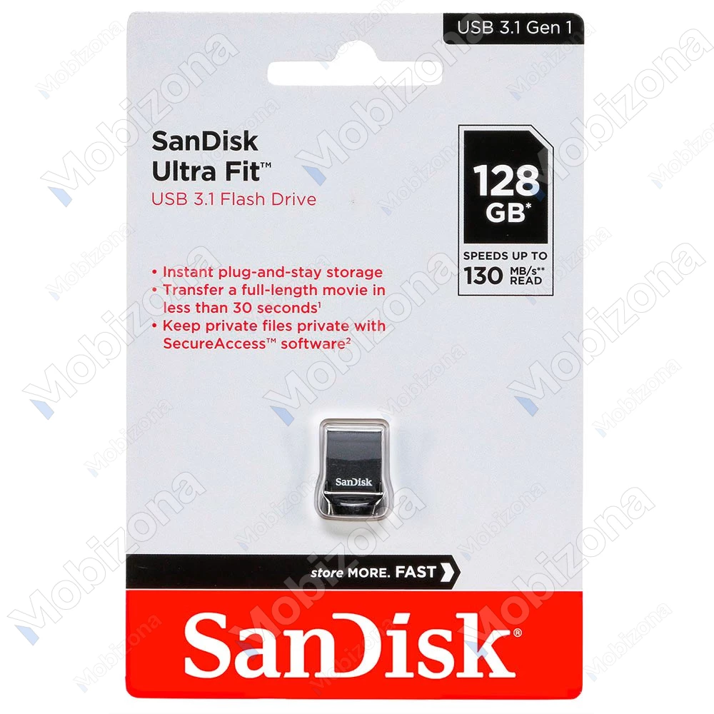 USB 3.1 raktas, atmintinė 128GB SanDisk Ultra Fit