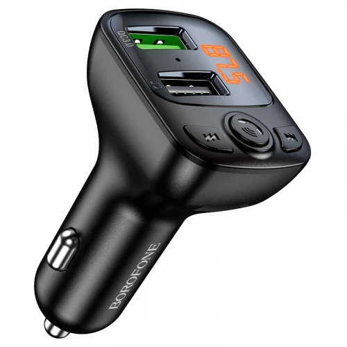 FM Transmitter, Car Charger 2x USB Borofone BC41 Eminency (3.0A, 18W)