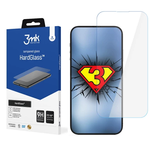 Apple iPhone 14, iPhone 14 Pro apsauginis stiklas 3MK HardGlass Apple iPhone 14, iPhone 14 Pro apsauginis stiklas 3MK HardGlass