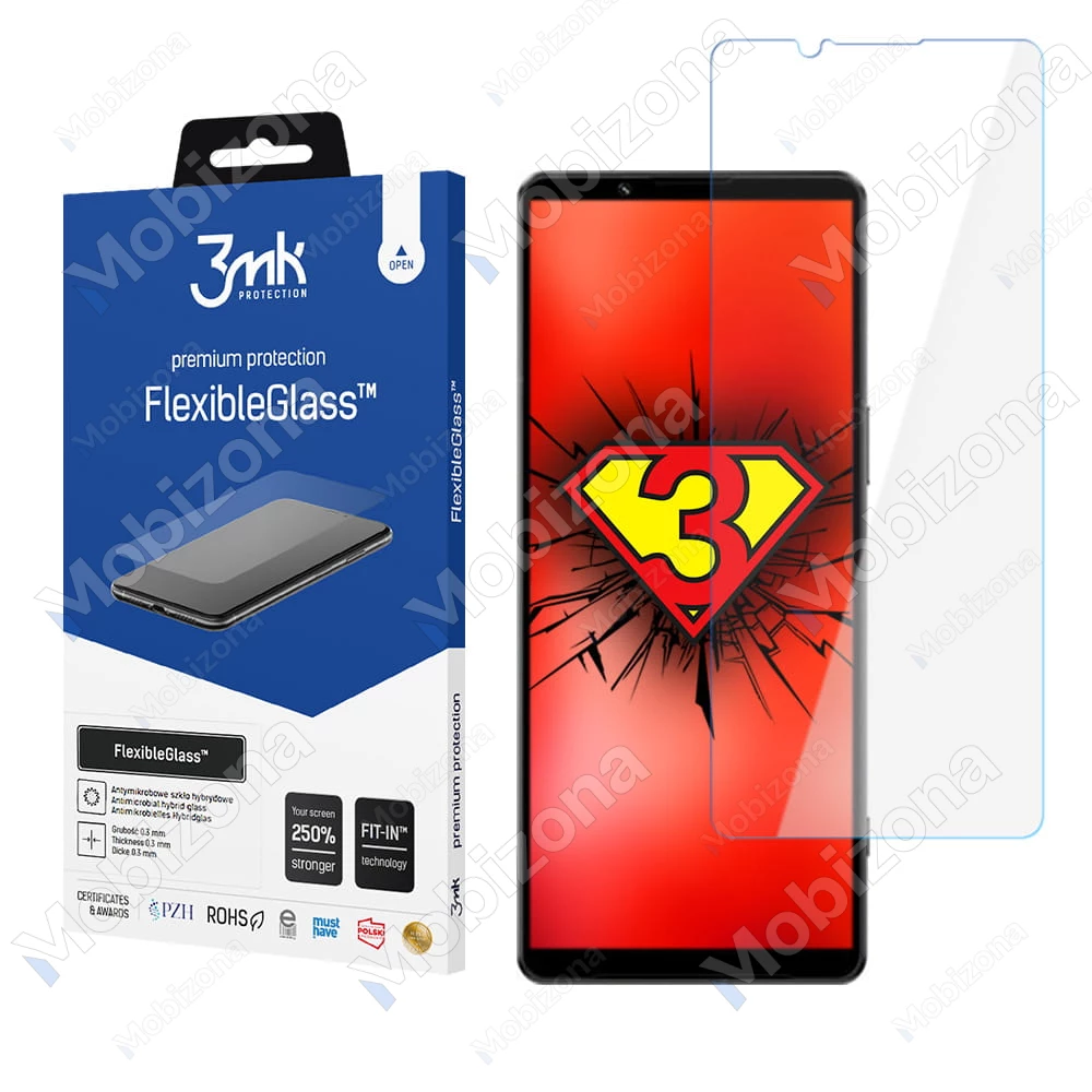 Sony Xperia 1 IV apsauginis hibridinis stiklas 3MK FlexibleGlass