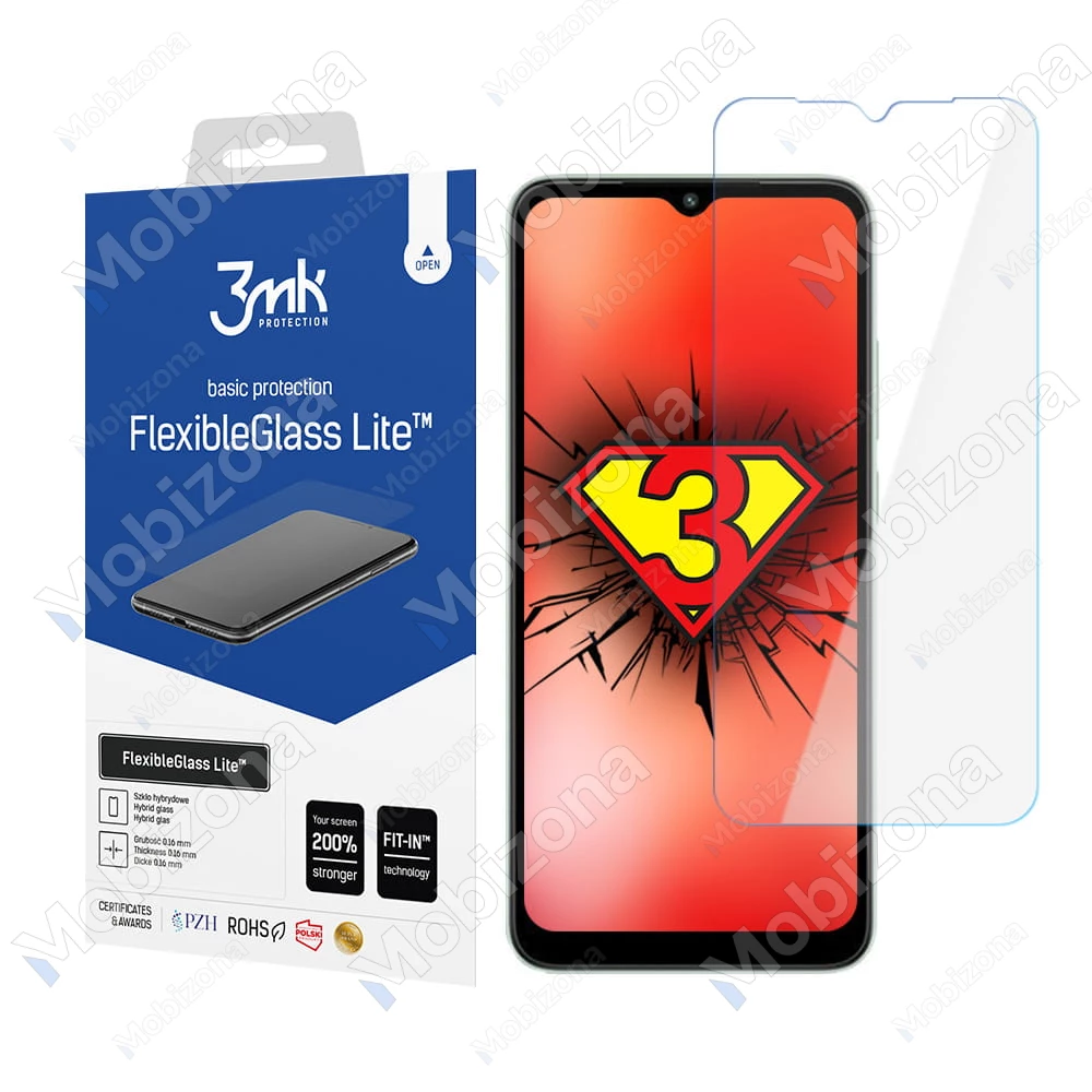 Xiaomi Redmi A1, A1+, A2, A2+ apsauginis hibridinis stiklas 3MK FlexibleGlass Lite