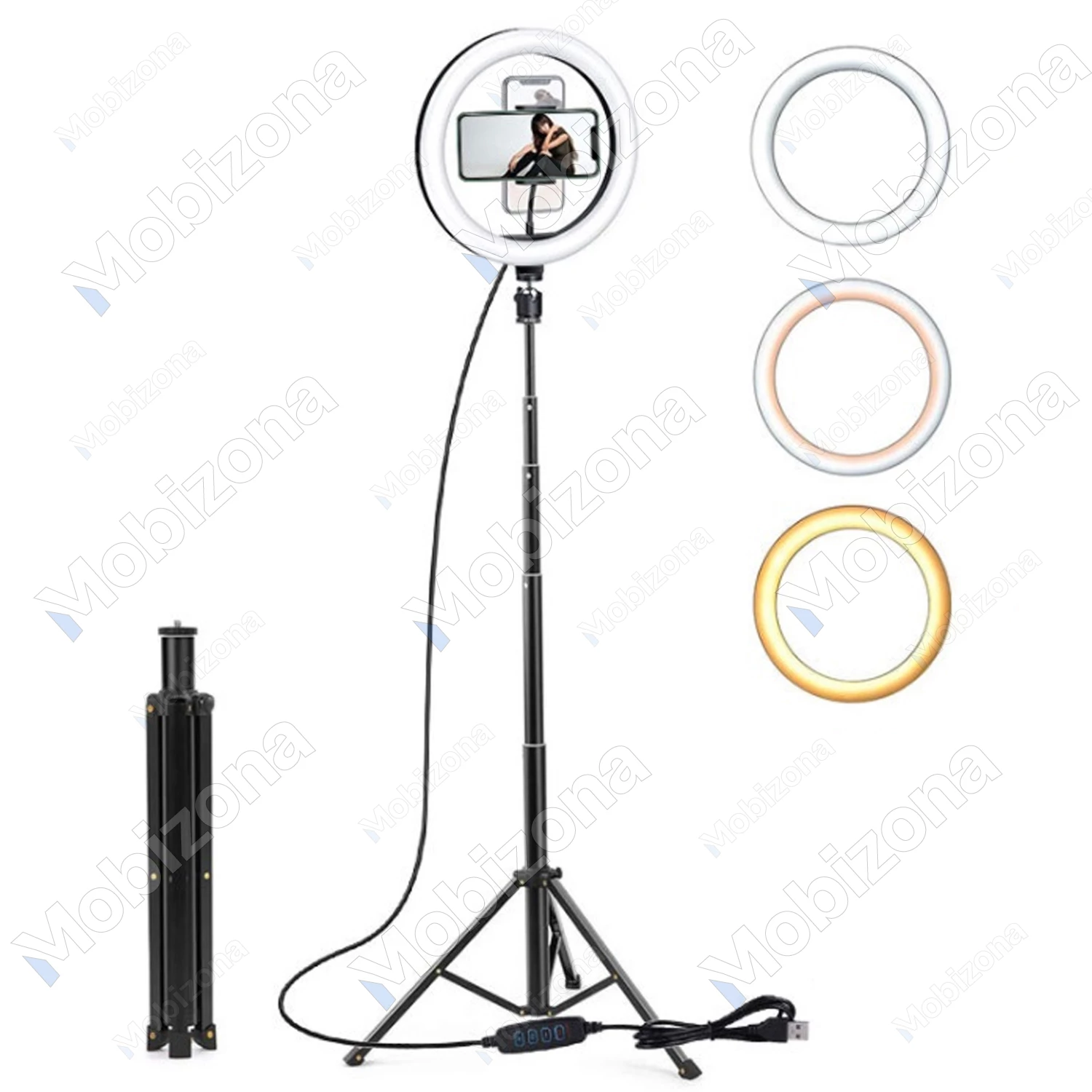Stand, Phone Holder with LED Ring 10 inch RL10-160