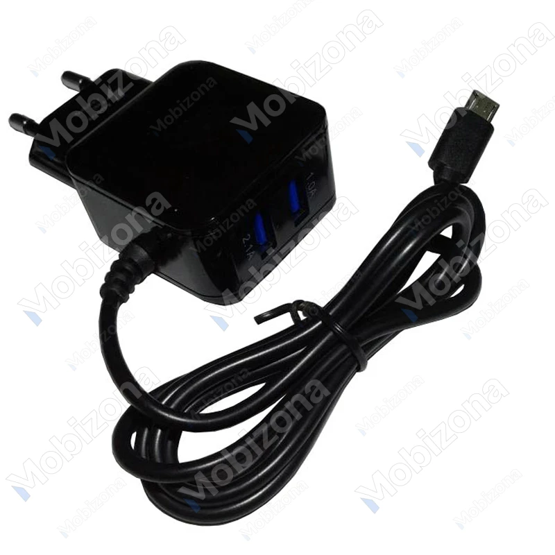 Įkroviklis 2x USB su micro USB laidu F13c (2.1A)