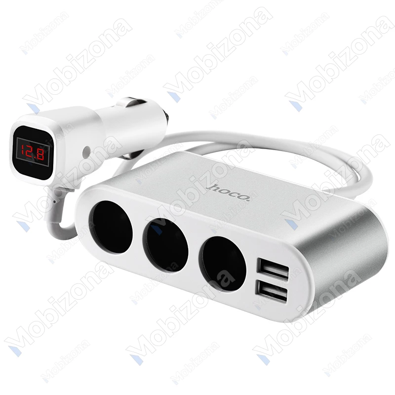 Triple Car Charger Splitter with 2x USB Hoco Z13 (2.1A)