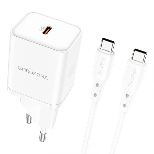Travel Charger Type-C PD, QC 3.0 with Type-C Cable Borofone BN6 Field (3.0A, 20W) Travel Charger Type-C PD, QC 3.0 with Type-C Cable Borofone BN6 Field (3.0A, 20W)