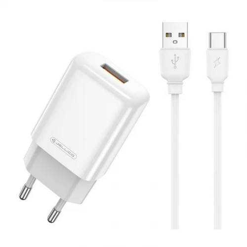 Įkroviklis USB su Type-C laidu Jellico EU01 (12W, 2.4A)