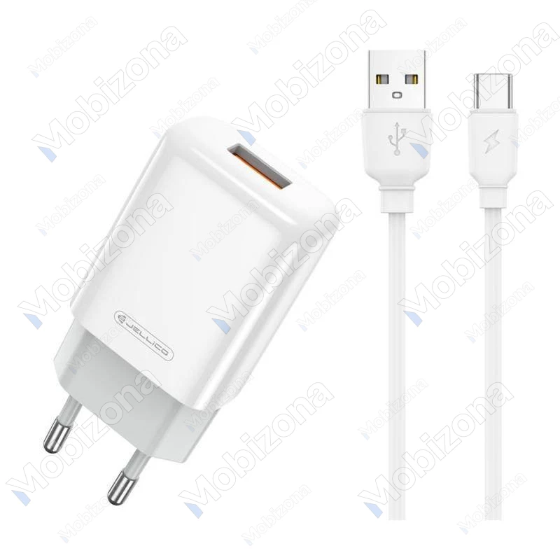 Travel Charger USB with Type-C Cable Jellico EU01 (12W, 2.4A)