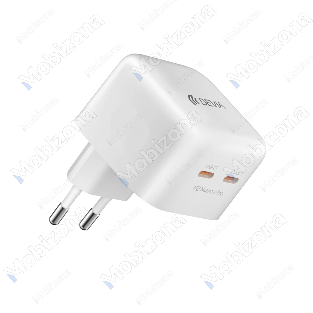 Travel Charger 2x Type-C PD, QC 3.0 Devia Extreme Speed GaN (45W, 3.0A)