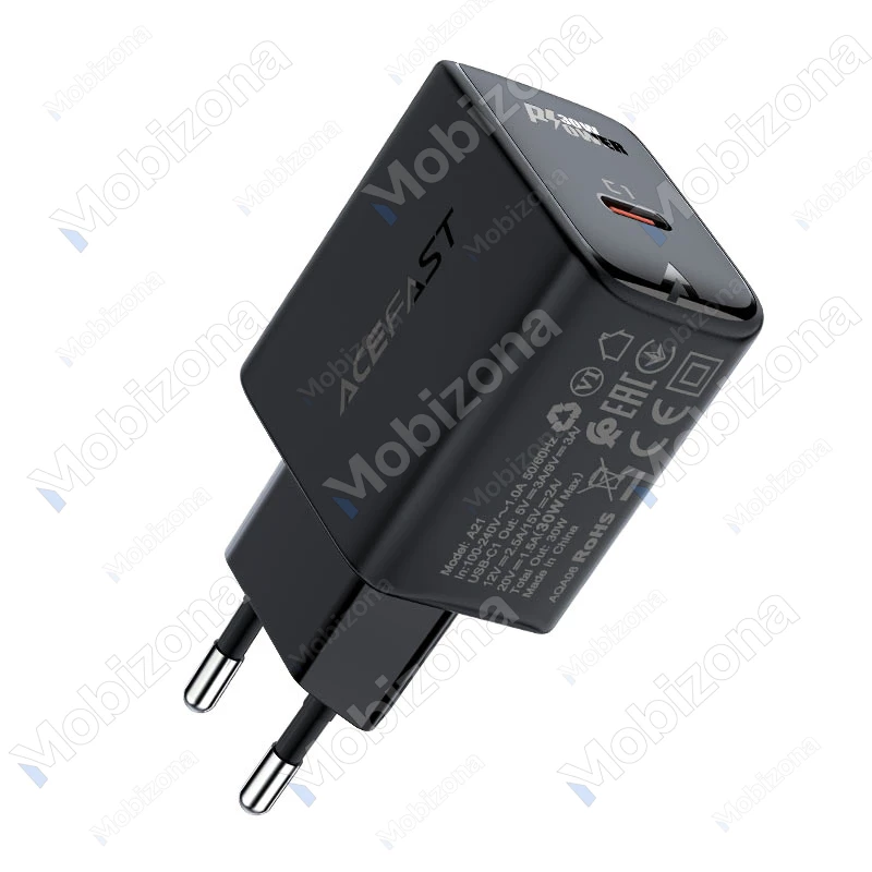 Travel Charger Type-C PD 3.0 Acefast A21 GaN Fast Charge (3.0A, 30W)