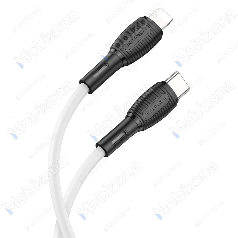 Type-C laidas su lightning jungtimi Borofone BX86 Advantage PD (20W, 3.0A, 1.0m)