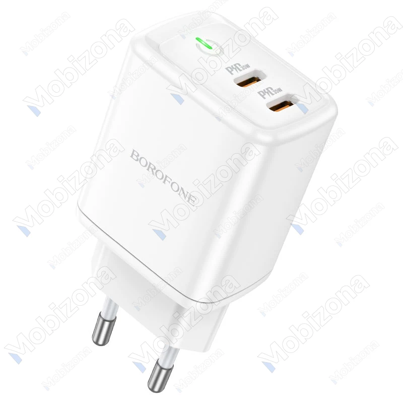Įkroviklis 2x Type-C PD, QC 3.0 Borofone BN9 Reacher (35W, 3.0A)