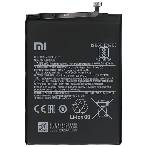 Xiaomi Redmi 8, 8A akumuliatorius, baterija (BN51)