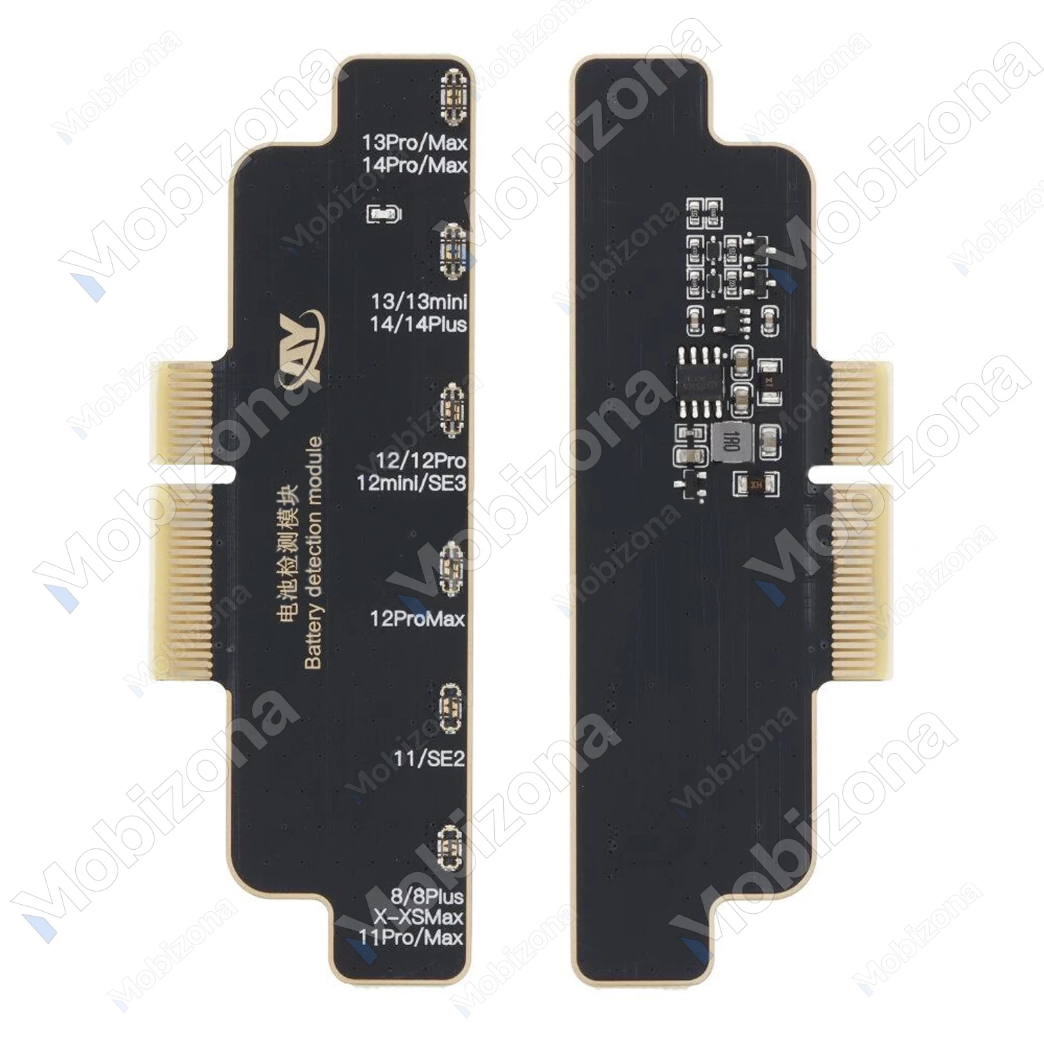 Battery Detection Module AY 108 programatoriaus PCB plokštė Apple iPhone 8, 8 Plus, X, XS, XS Max, XR, SE (2020), 11, 11 Pro, 11 Pro Max, 12 Mini, 12, 12 Pro, 12 Pro Max, SE (2022), 13 Mini, 13, 13 Pro, 13 Pro Max, 14 Mini, 14, 14 Pro, 14 Pro Max