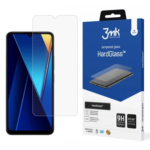 Xiaomi Poco C65, Redmi 13C Tempered Glass 3MK HardGlass Xiaomi Poco C65, Redmi 13C Tempered Glass 3MK HardGlass