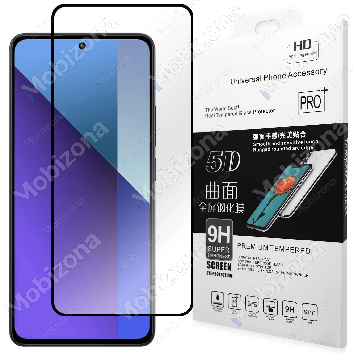 Xiaomi Poco M6 Pro 4G, Redmi Note 13 Pro 4G 5D Full Glue Tempered Glass