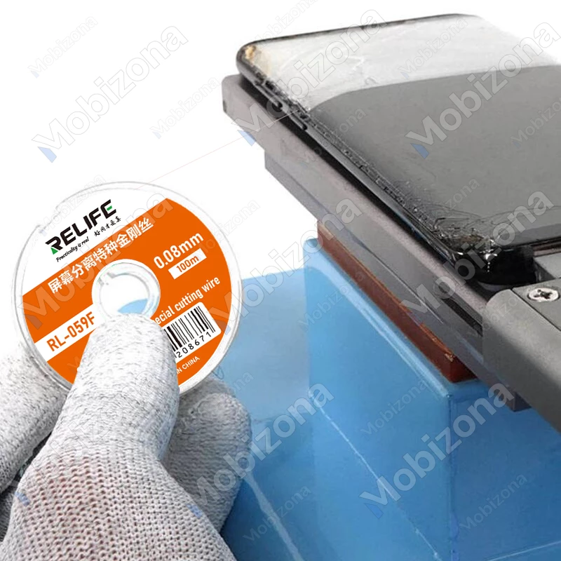 LCD/OLED ekrano atskirimo, pjovimo viela Relife RL-059F (0.08mm, 100m)