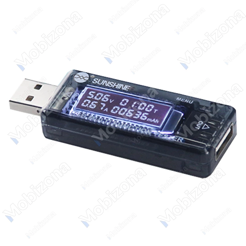 USB įtampos ir srovės matuoklis, testeris Sunshine SS-302A