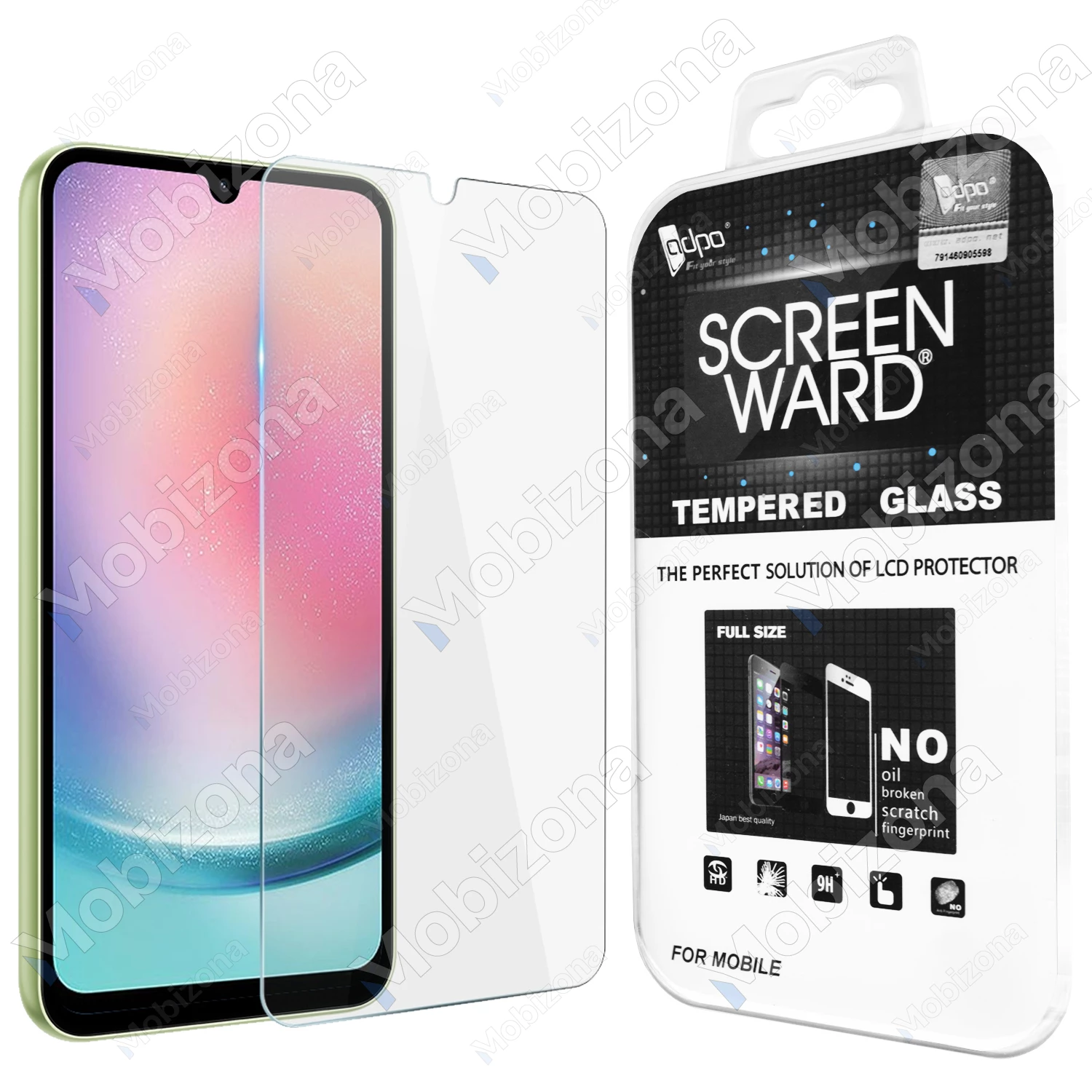 Samsung Galaxy A24 4G, Galaxy A25 5G apsauginis stiklas Adpo