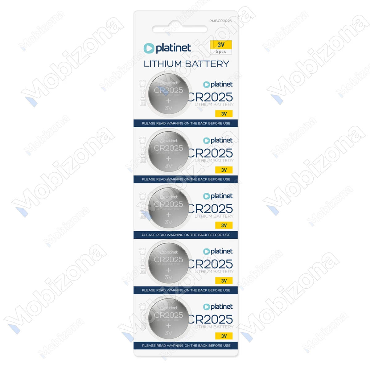 Platinet CR2025 Lithium Coin Battery PMBCR2025 (5 pcs.)