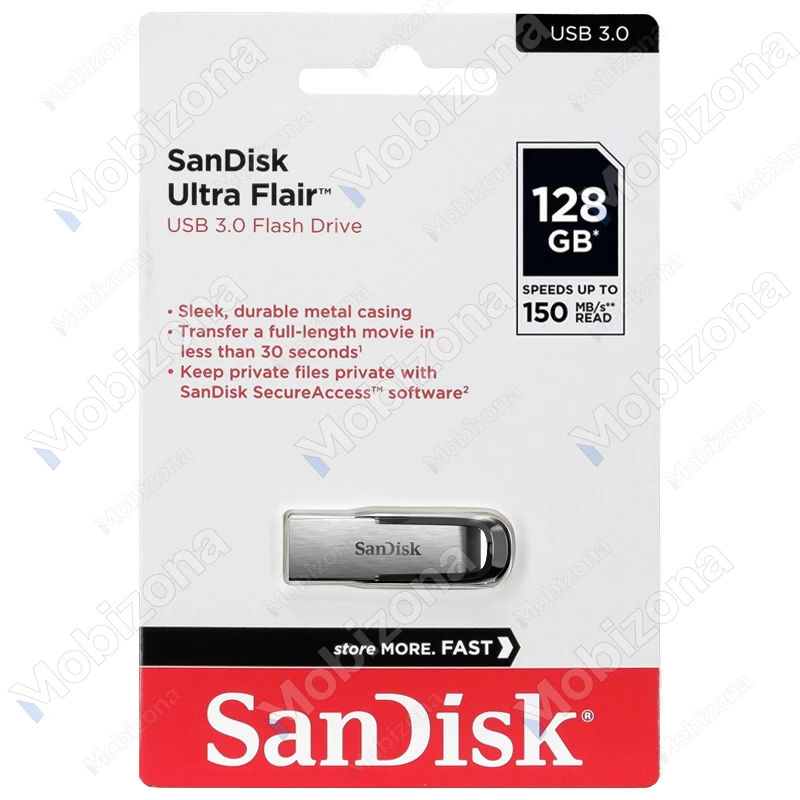 USB 3.0 raktas, atmintinė 128GB SanDisk Ultra Flair