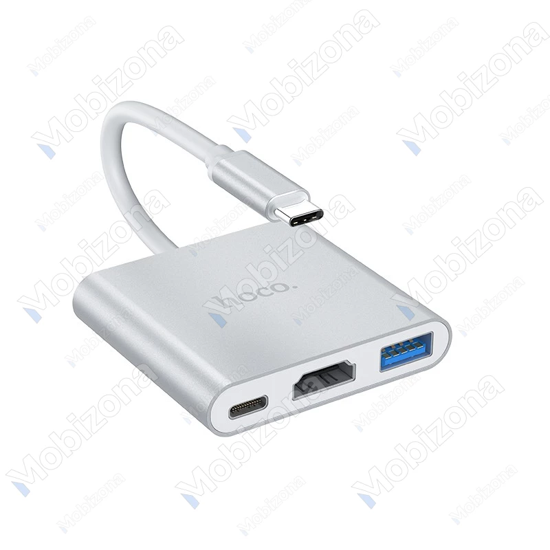 Type-C to USB 3.0, HDMI, USB-C Hub Adapter Hoco HB14 Easy Use