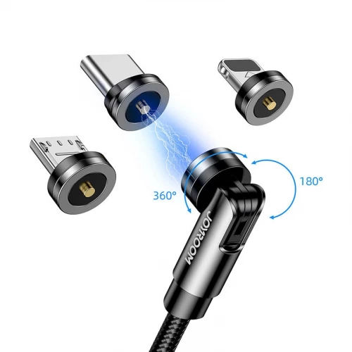 Type-C, Apple Lightning, micro USB Magnetic Cable JOYROOM 3in1 S-1224X2 (2.4A, 1.2m) Type-C, Apple Lightning, micro USB Magnetic Cable JOYROOM 3in1 S-1224X2 (2.4A, 1.2m)