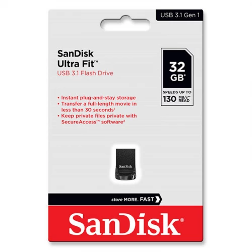 USB 3.1 Flash Drive 32GB SanDisk Ultra Fit