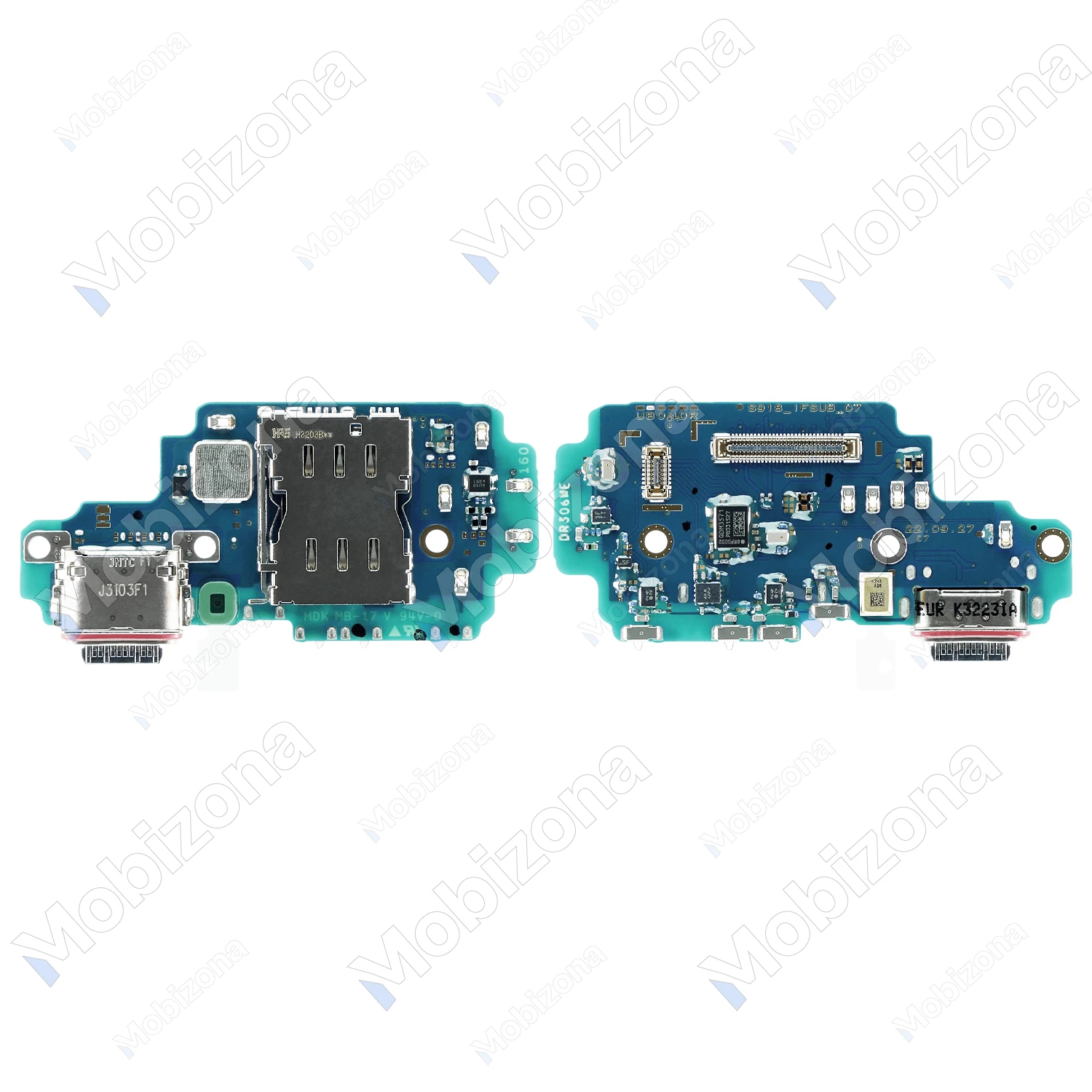 Samsung Galaxy S23 Ultra Charging Port, SIM Reader and Microphone (PCB Board)