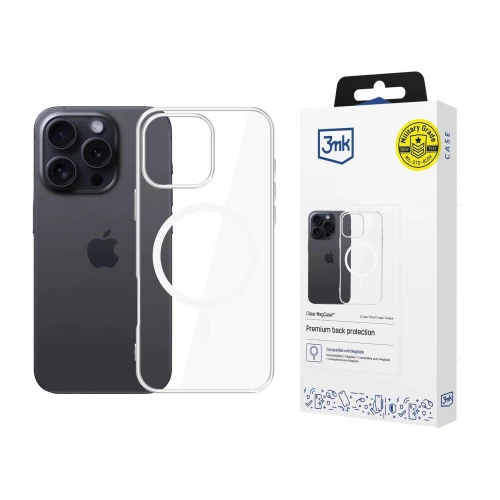 Apple iPhone 16 Pro Max dėklas 3MK Clear MagCase
