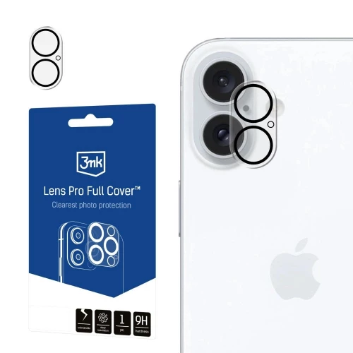 Apple iPhone 16, iPhone 16 Plus Camera Lens Protection 3MK Lens Pro Full Cover Apple iPhone 16, iPhone 16 Plus Camera Lens Protection 3MK Lens Pro Full Cover