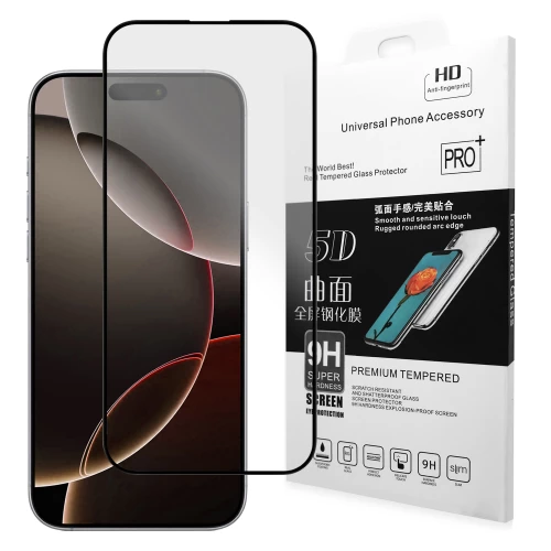 iPhone 16 Pro Max skirtas apsauginis stiklas 5D Full Glue