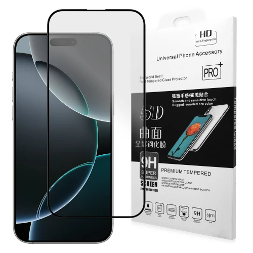 iPhone 16 Pro skirtas apsauginis stiklas 5D Full Glue