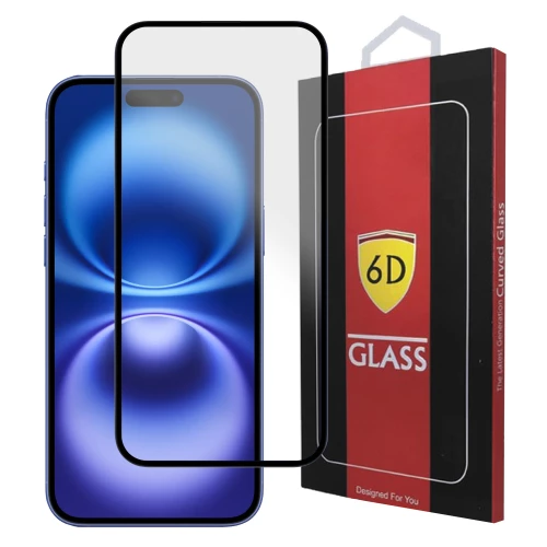 iPhone 15 Plus, iPhone 16 Plus skirtas apsauginis stiklas 6D