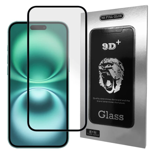 iPhone 16 skirtas apsauginis stiklas 9D Gorilla