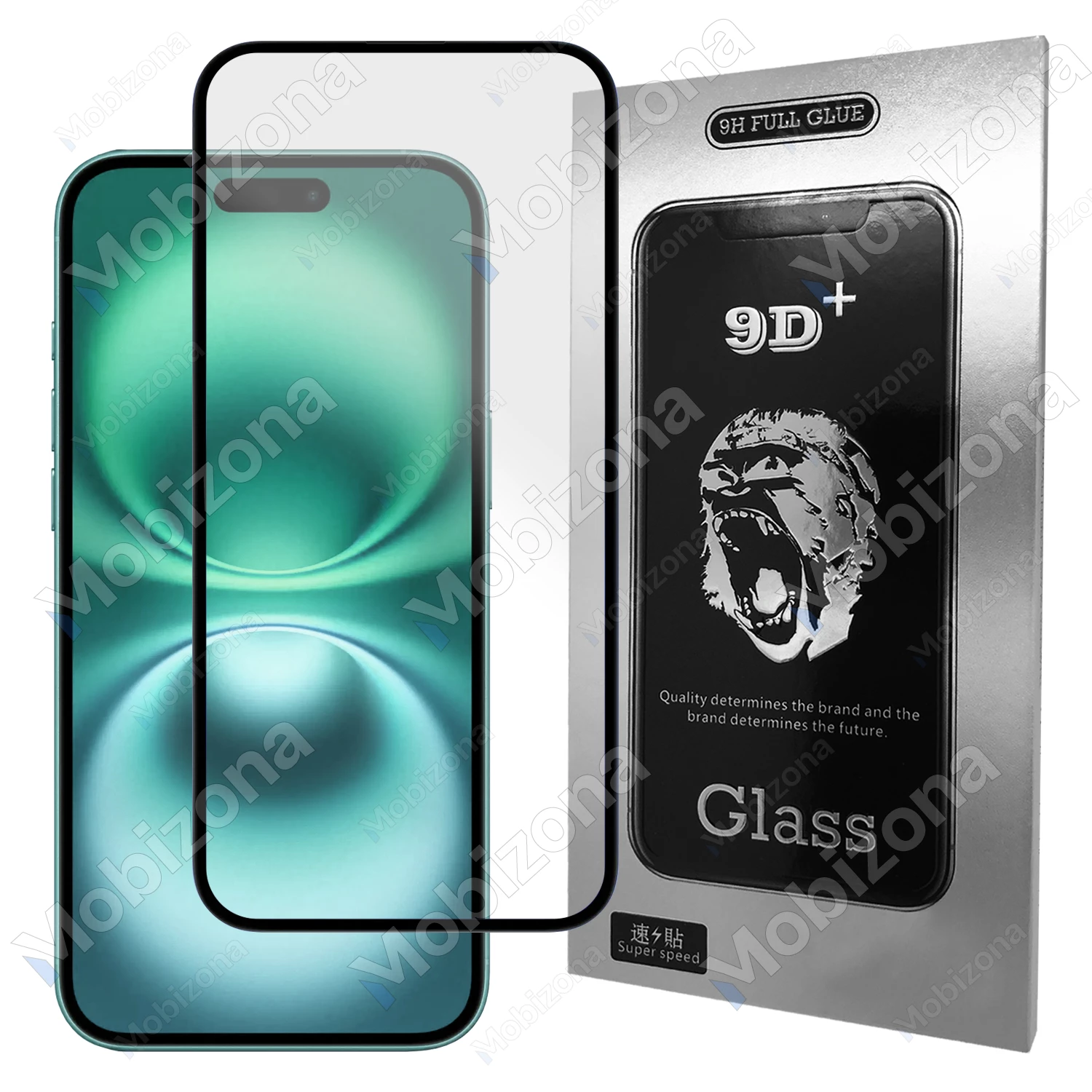 iPhone 16 skirtas apsauginis stiklas 9D Gorilla