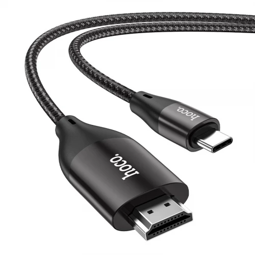 Type-C - HDMI 4K 30Hz laidas, adapteris Hoco UA16 (2.0m) Type-C - HDMI 4K 30Hz laidas, adapteris Hoco UA16 (2.0m)